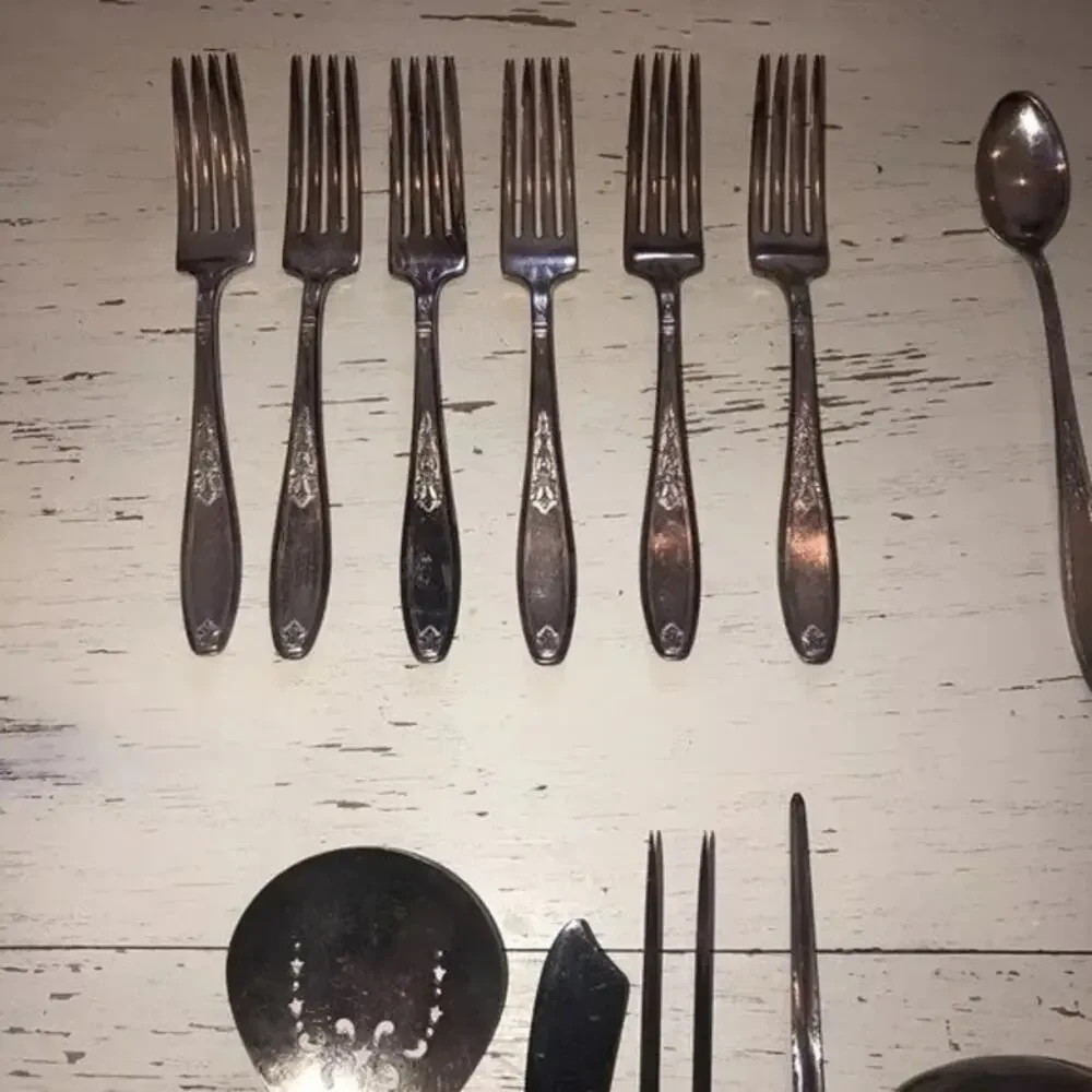 Vintage Rogers Bros 1847 Silverware Set of 60 Pieces AMBASSADOR Silverplate